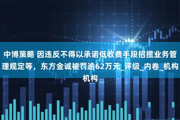 中博策略 因违反不得以承诺低收费手段招揽业务管理规定等，东方金诚被罚逾62万元_评级_内卷_机构